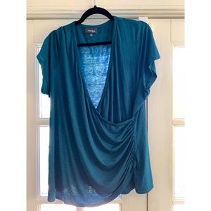 Modcloth Faux-Wrap Top with Ruching